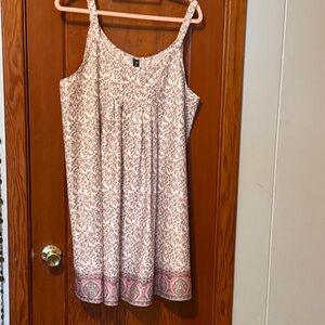 SHEIN Floral Pink and Cream Mini Dress